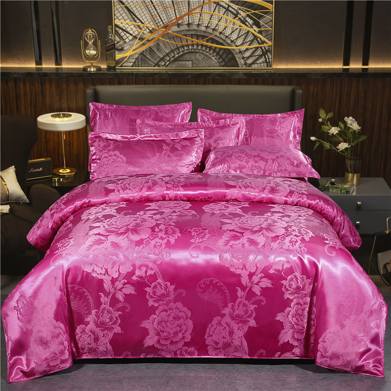 Couverture de courtepointe Jacquard européenne simple et double soie