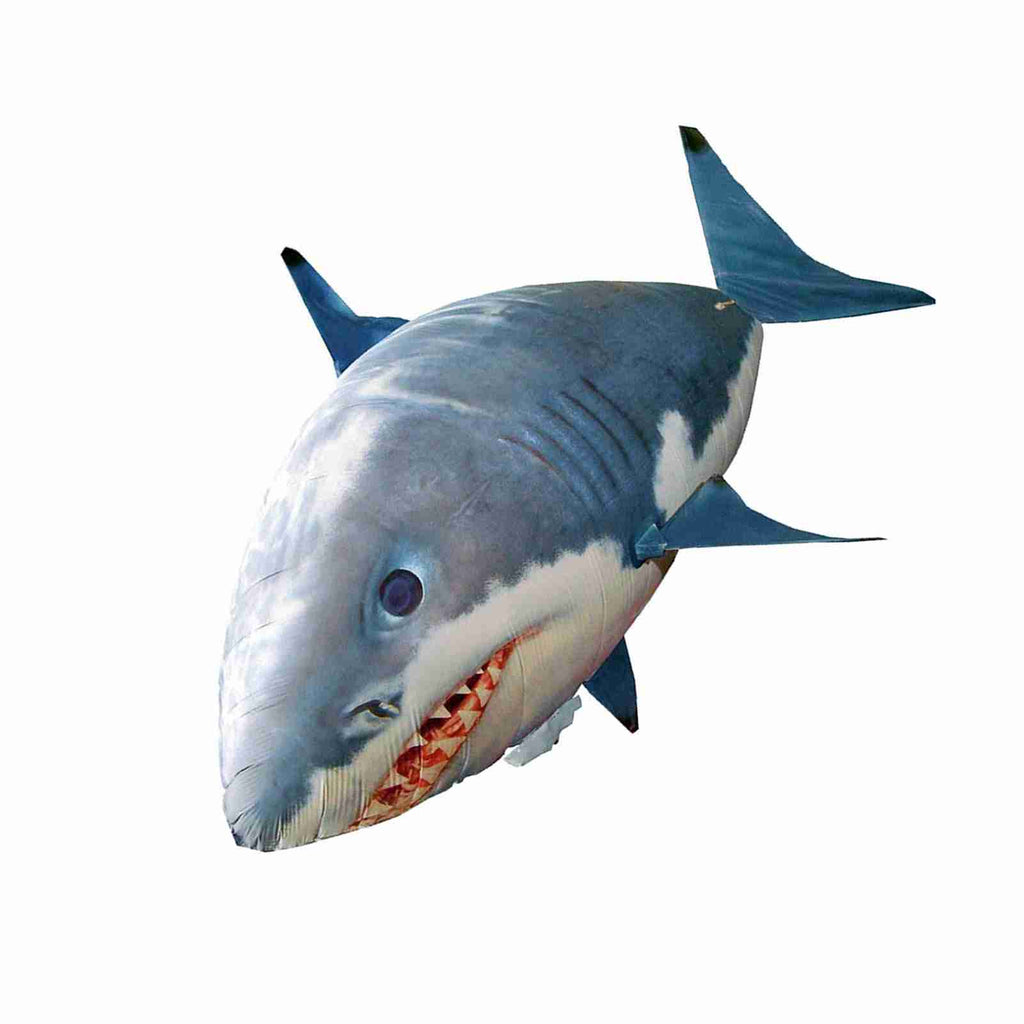 Télécommande Volant Requin Gonflé RC Jouet Ballon gonflable Cadeau enfant (Requin Bleu)