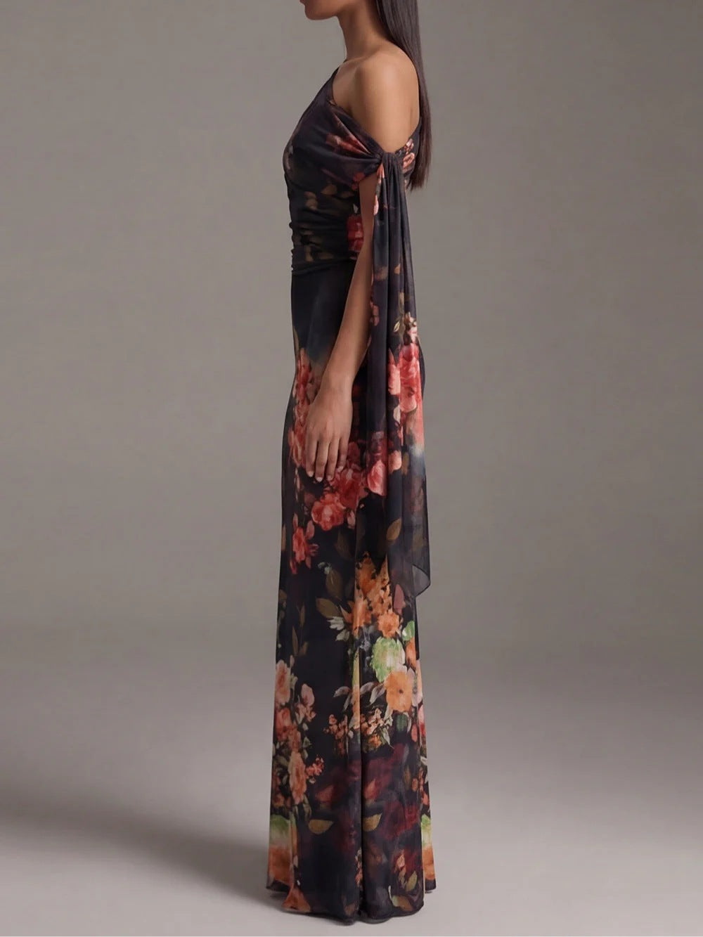 Robe à taille unique à imprimé numérique pour femme