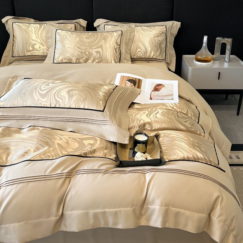 Léger Luxury Lits Jacquard 4 pièces teints au fil