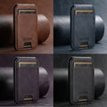 Support de carte magnétique pour téléphone universel Android MagSafe Magnetic Ring PU Leather