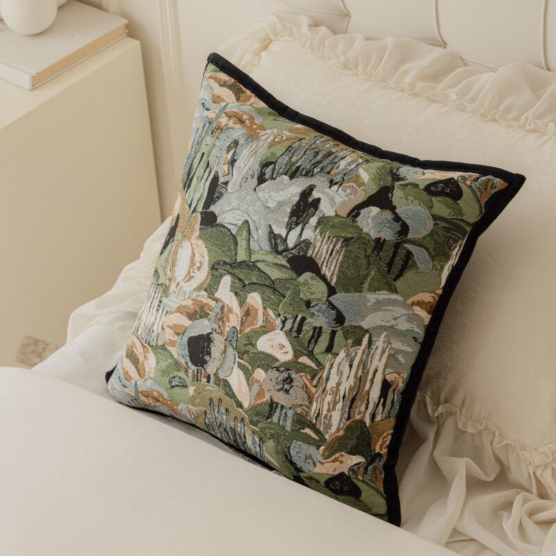 Retro Green Forest Bed Runner pour les lits