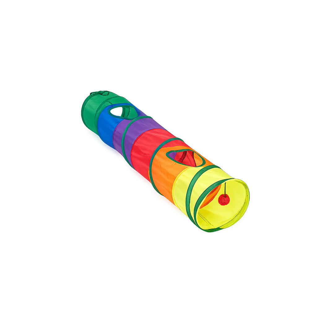Jouet Cat Rainbow Tunnel Double-tête à travers léger pliage facile à récepteur Pet Accueil T
