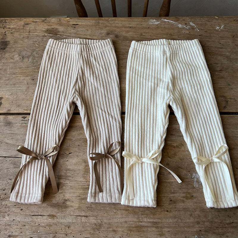 Bow Coton mignon tendance Sunken bande Leggings Crawler