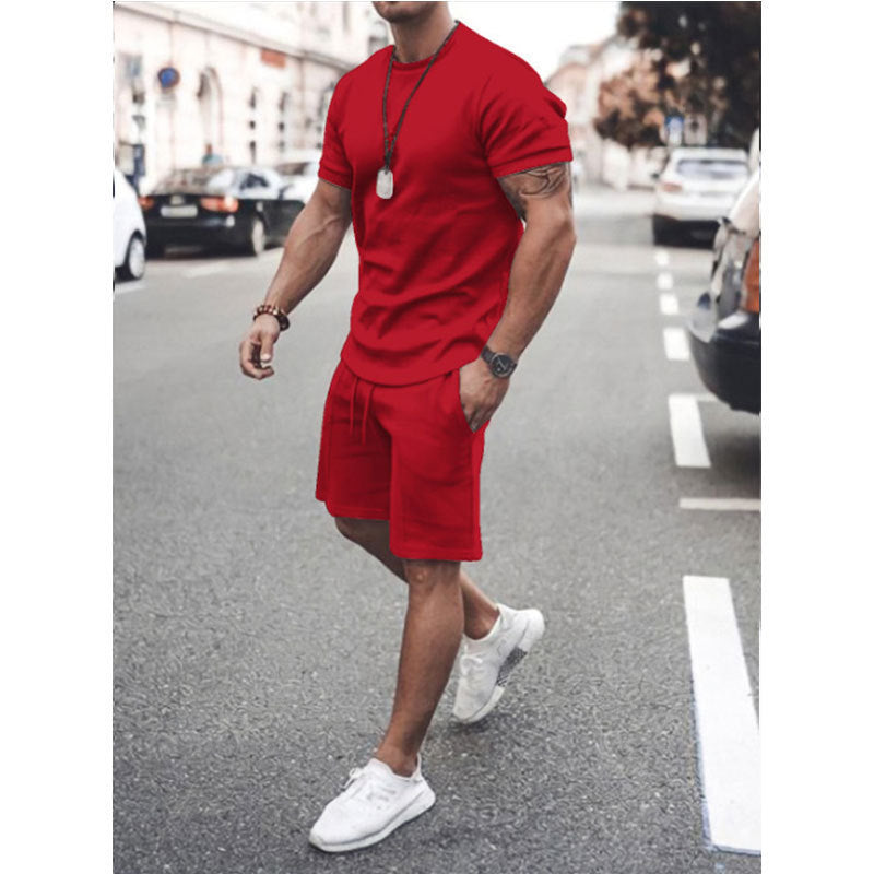 European and American Ebay Homme d'été Shorts à manches courtes Suit Sports Casual Men's Fash