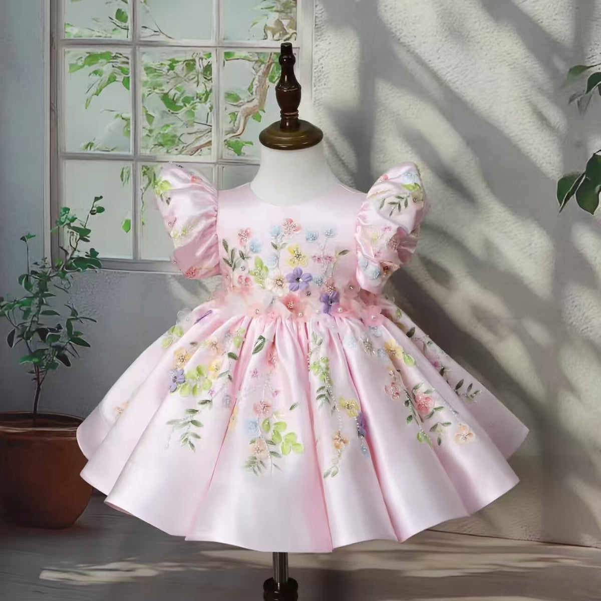 Robe princesse à manches de puff pour enfants