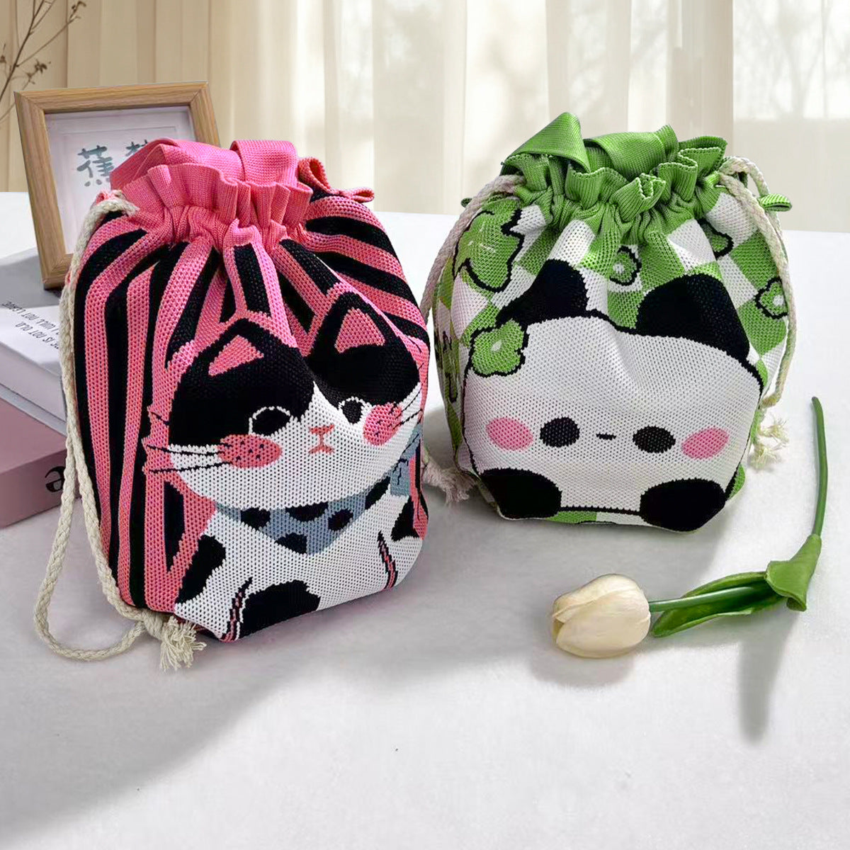 Sac à main de cordon de dessin animé japonais