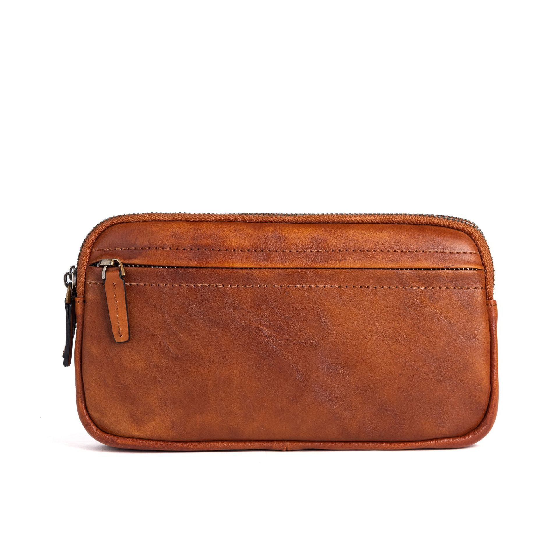 Modèle vertical en forme carrée Premier couche Cowhide Casual embrayage hommes