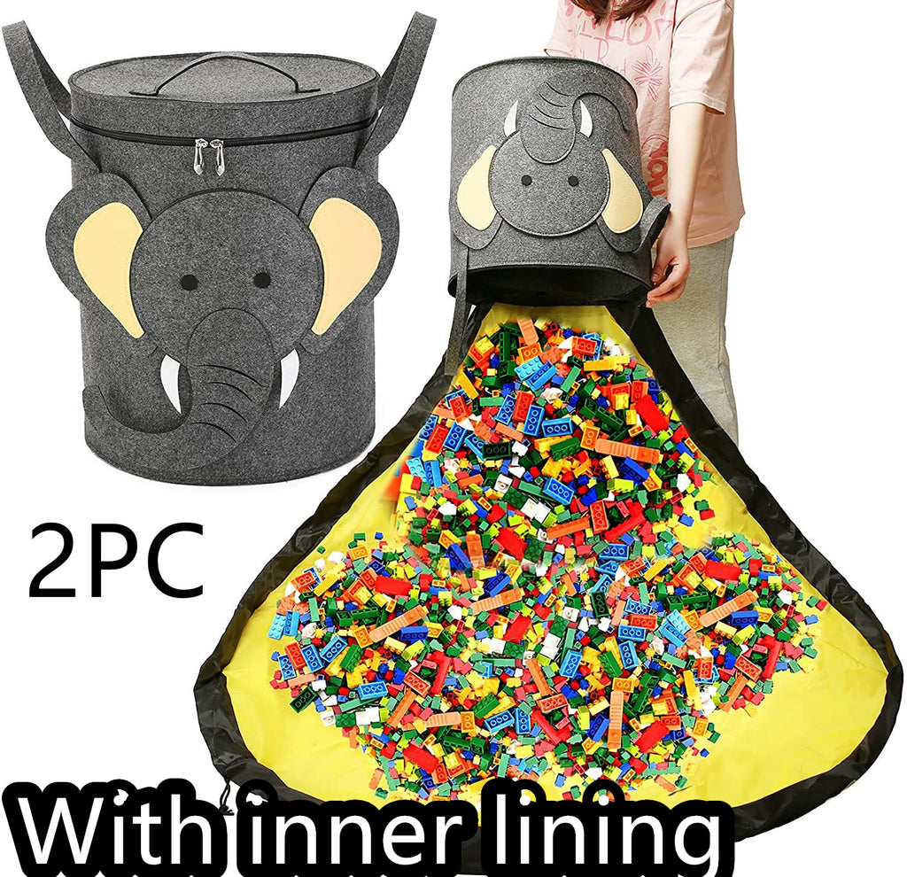 Sac de rangement feutre Toy Play Mat 2 en 1 Pull Rope