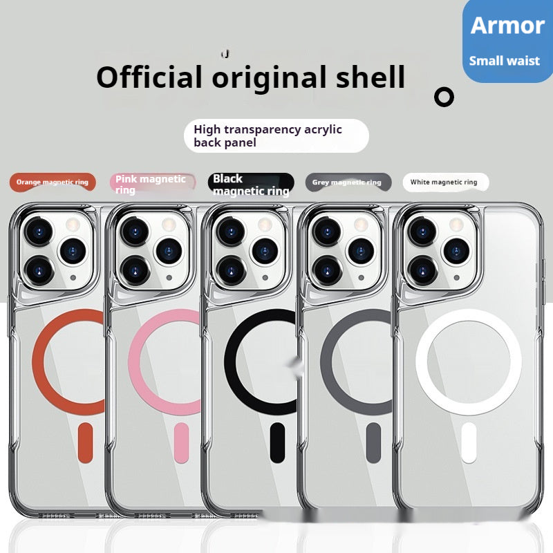 High Transparent Acrylique magnétique transparent Protection anti-goutte Mobile Phone Shell