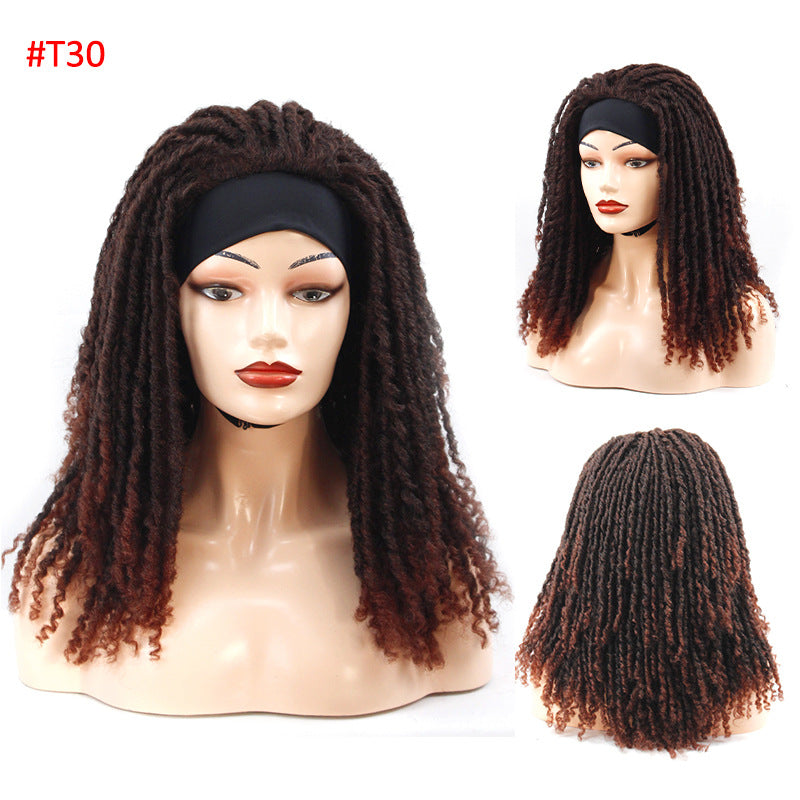 Ruban Long Curly Crochet perruque tête couverture