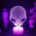 Pop-eyed Alien Shape 3D Night Light enfant cool présent pour B