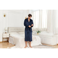 RONGTAI Hommes peluche longue robe doux et chaud complet peignoir