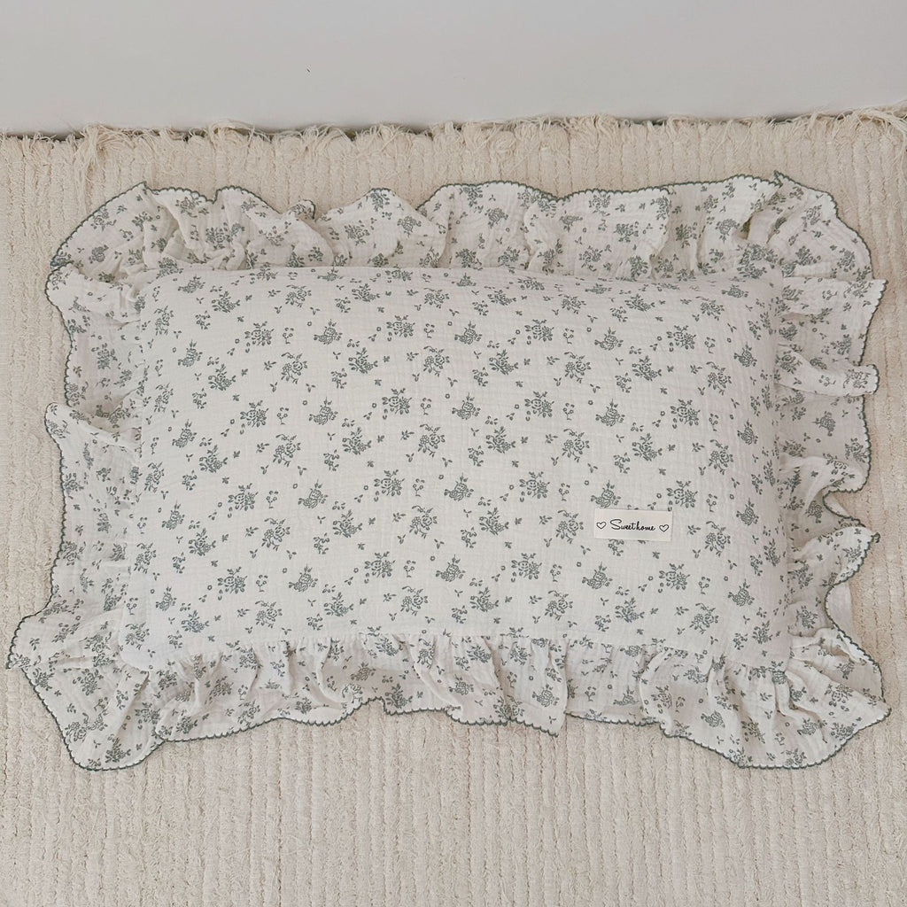 Coussin en coton floral de style coréen Gauze
