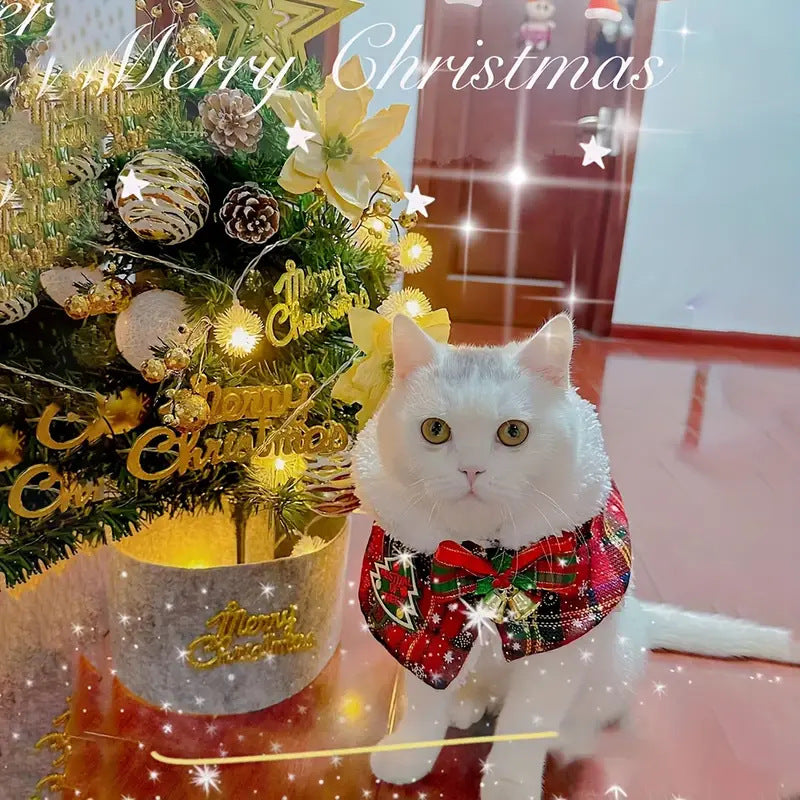 Chat Chêne de Noël chien Châle animal chaud écharpe