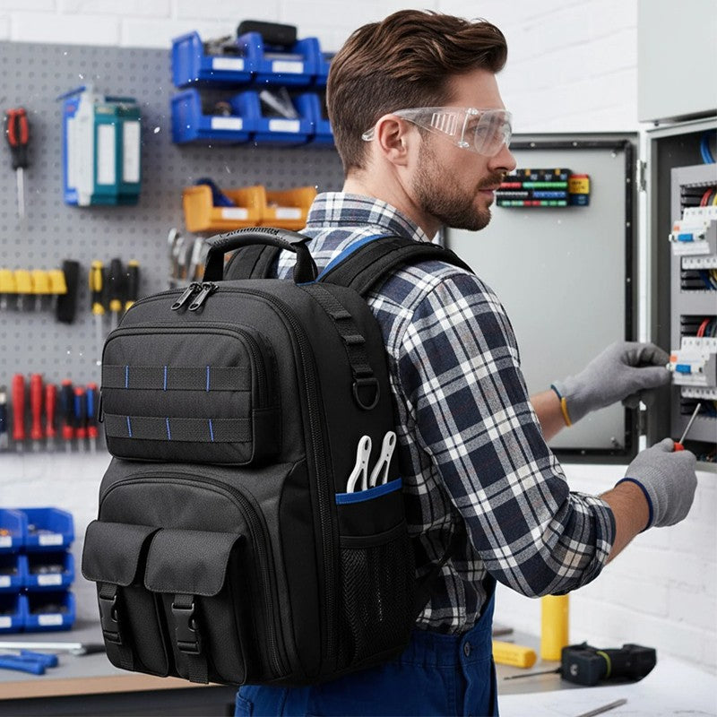 Sac à outils pour outils lourds Sac à outils électricien professionnel avec organisateur