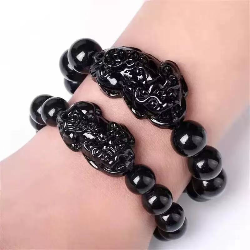 Diffusion en direct populaire Améthyst Pixiu Bracelet Améthyst Perles Bracelet pour attirer la richesse