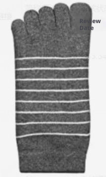 Chaussettes à cinq doigts rayées pour femmes-Dark Gray-Cotton-1
