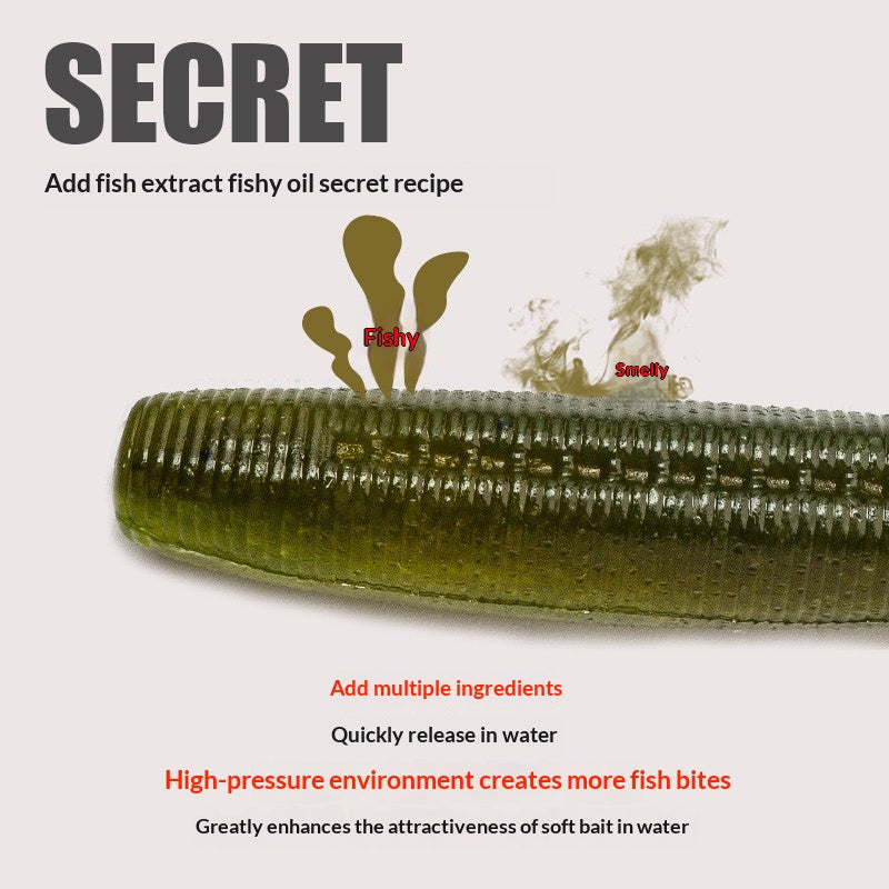 Lure goutte sans plomb S Rig Drifting Bait avec le sel ajouté et parfum de poisson