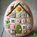 Patchwork Felt Egg House bricolage Kit de Pâques Egg Craft Kit