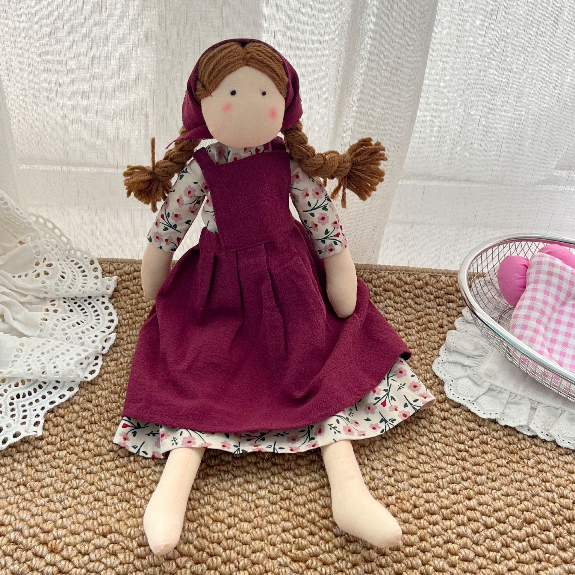 Robe de poupée de style coréen faite à la main mignon et doux pour les enfants