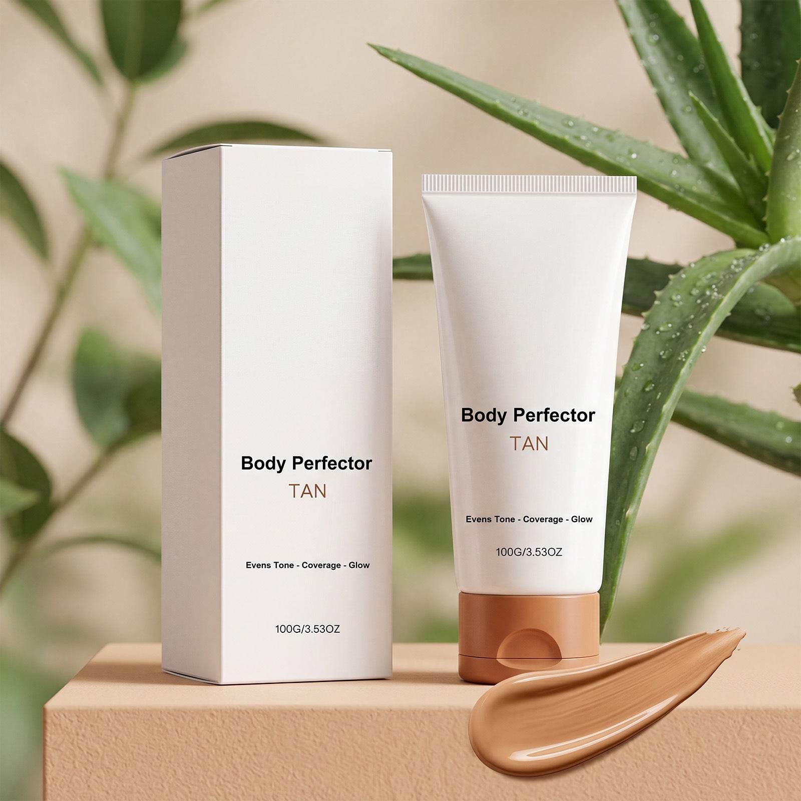 Lotion du corps voilé à la coupe uniforme