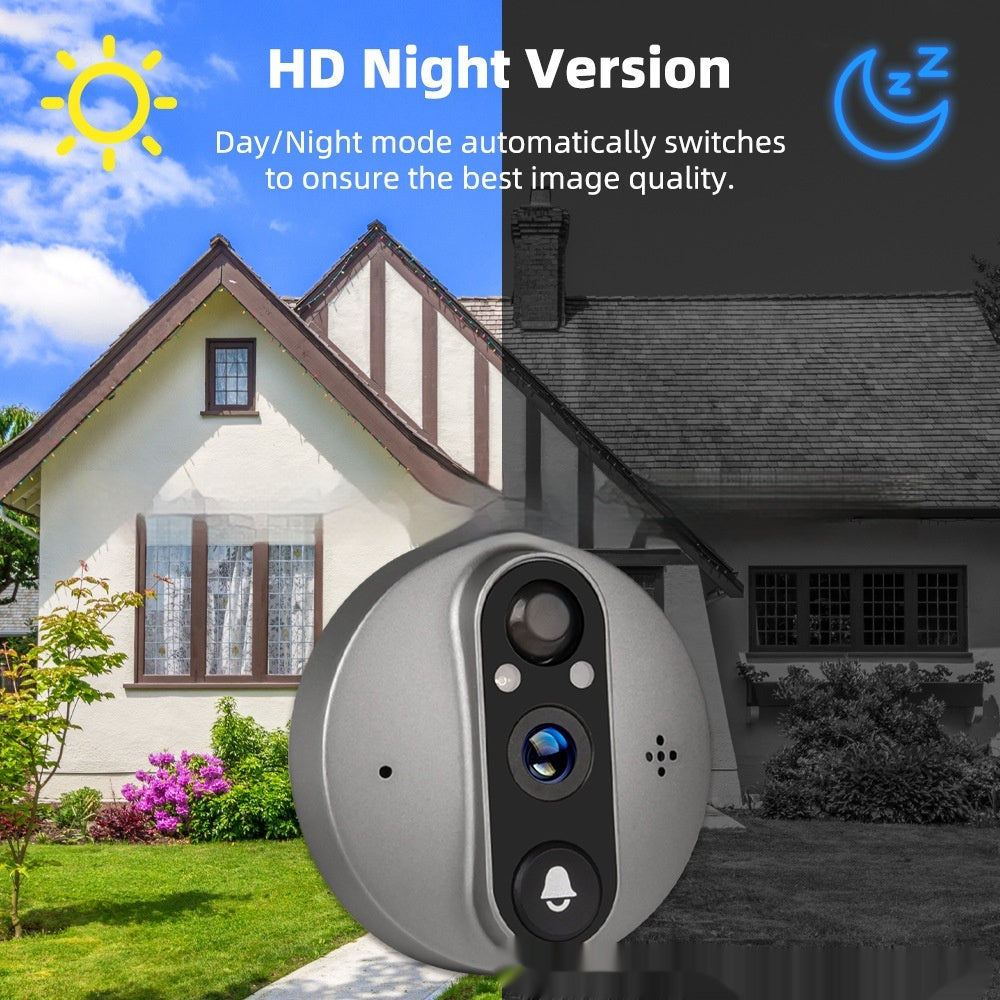 Vision de nuit Digital Door Viewer Vidéo Caméra de surveillance de sonnette de porte 3MP
