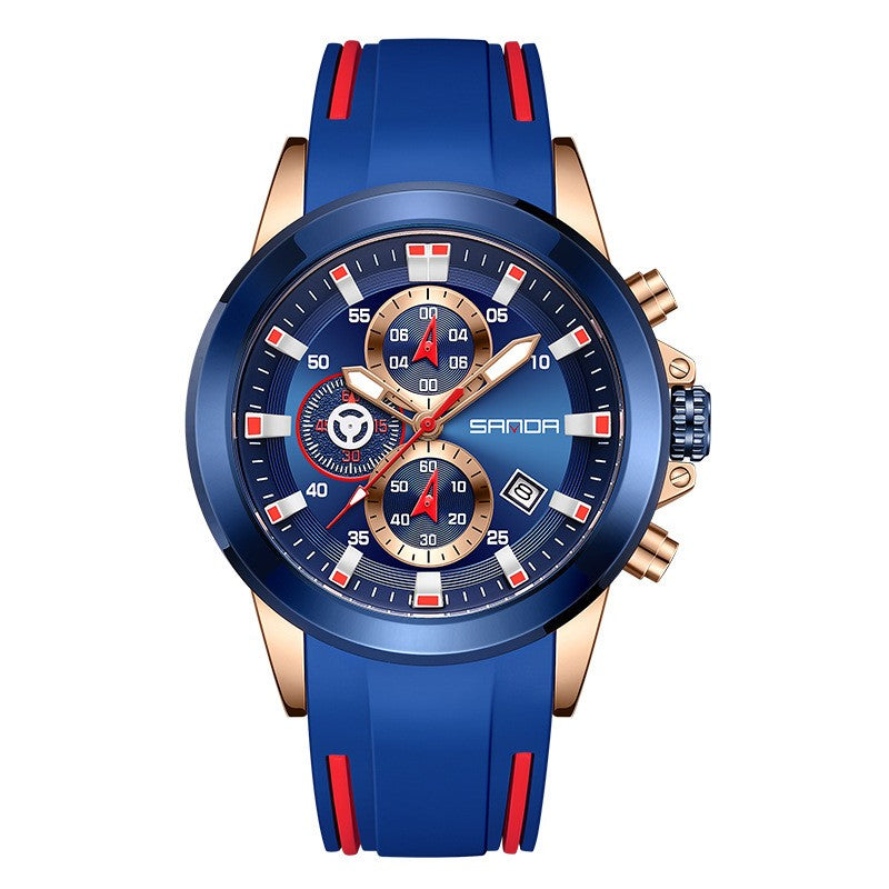 Men's Quartz Watch Fashion Calendar