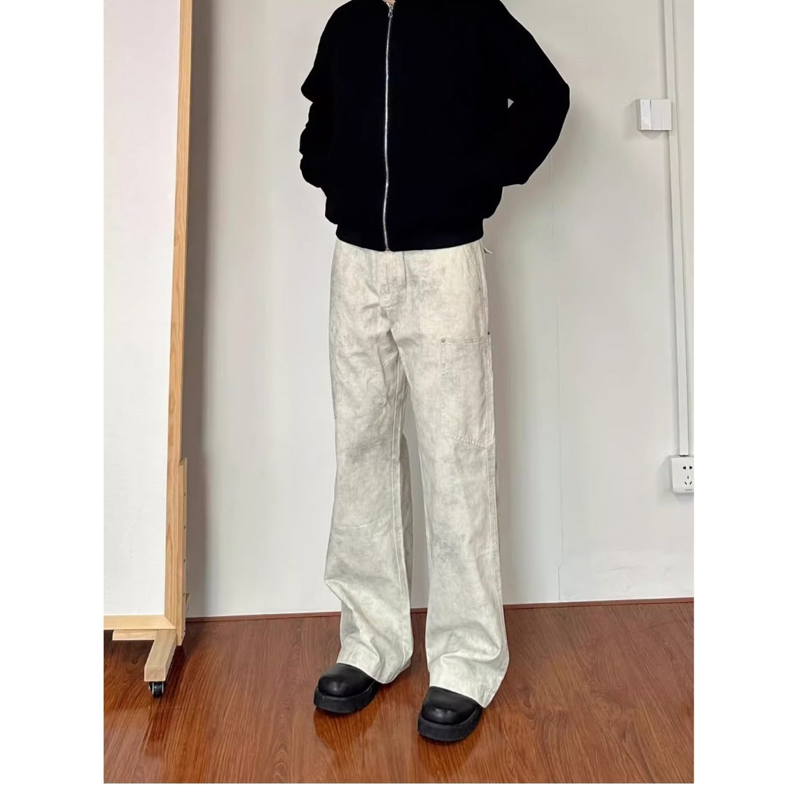 Pantalons de fret à l'impression de marbre pour hommes