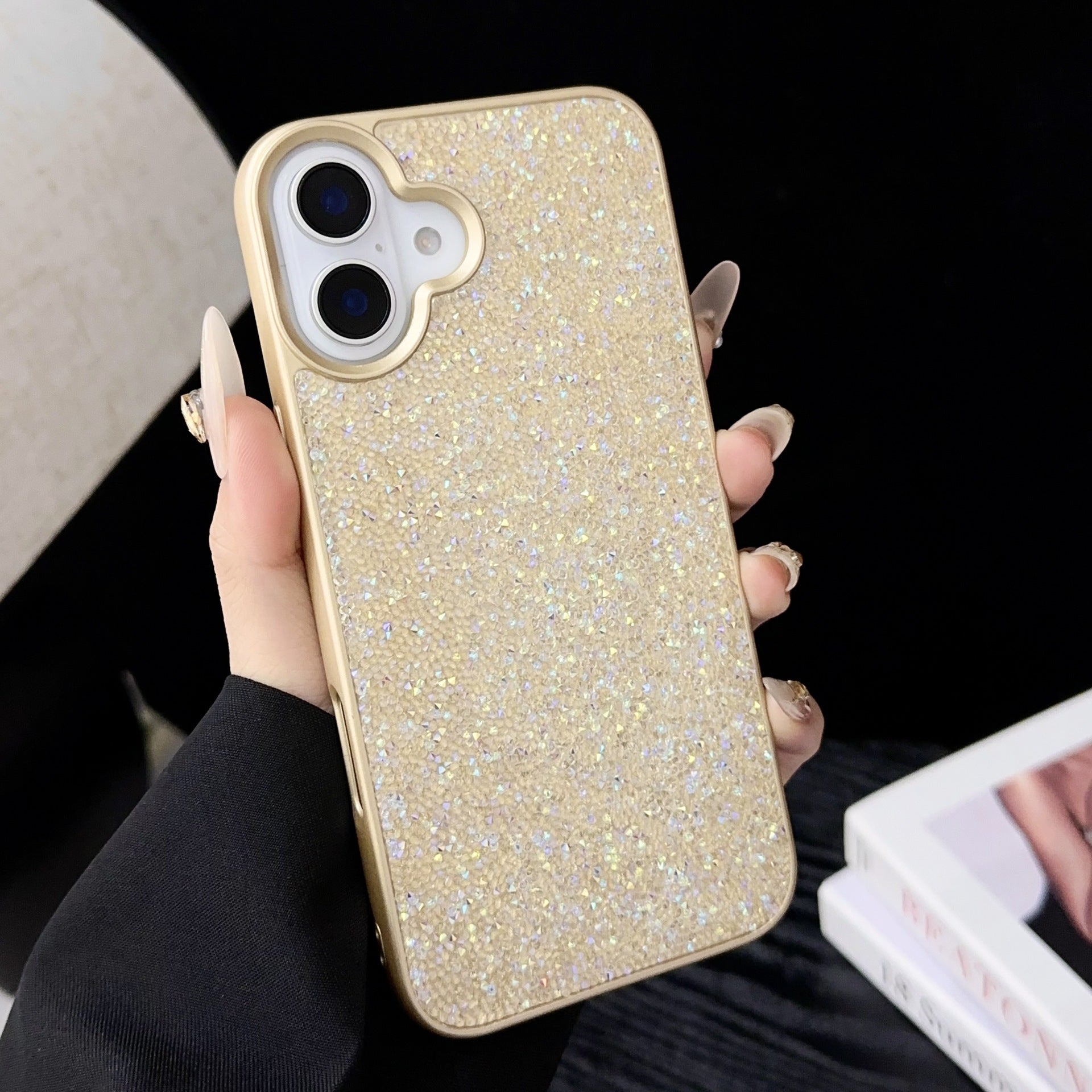 Boîtier de luxe de téléphone fait main en diamant complet