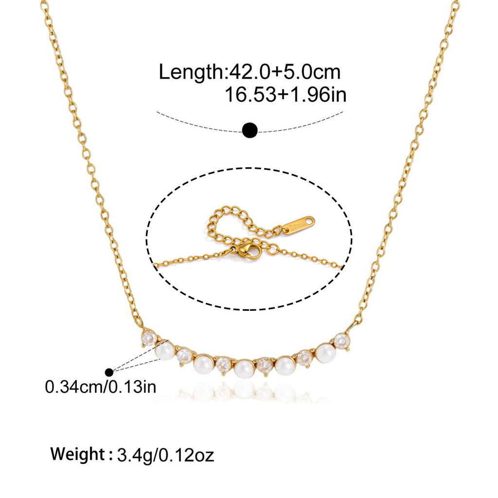 Zircon Collier en acier titane Et résistant à la Fade