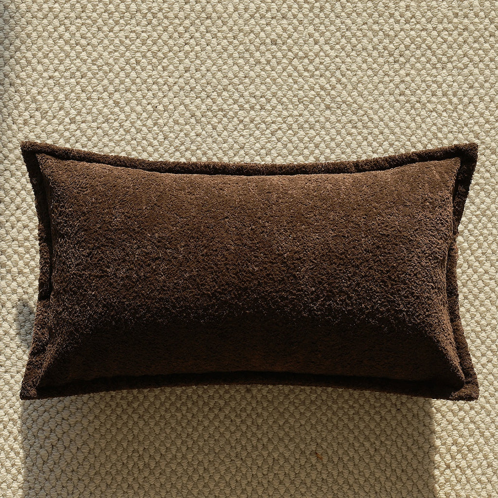 Coussin de canapé brun Couverture Lombaire Oreiller