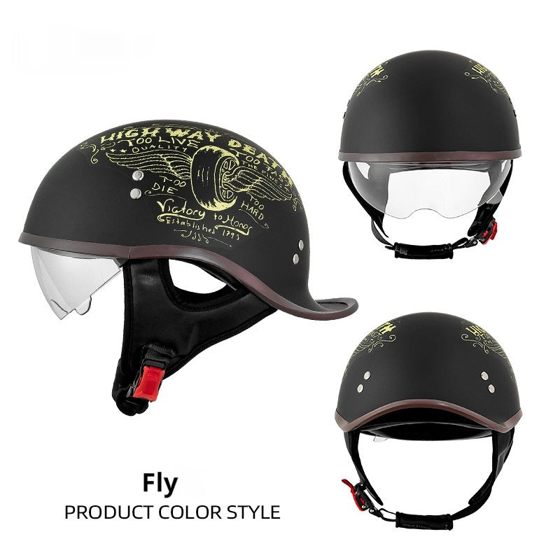 Électrique vélo rétro moto Rocker Tail Half Casque