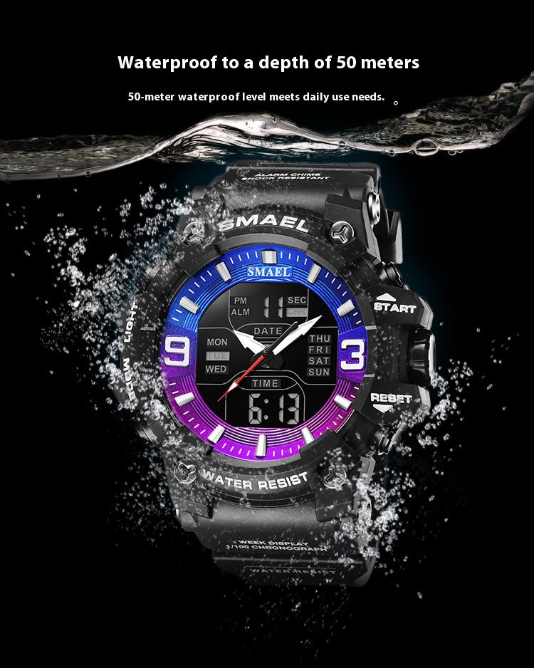 Montre électronique étanche à l'eau de sport
