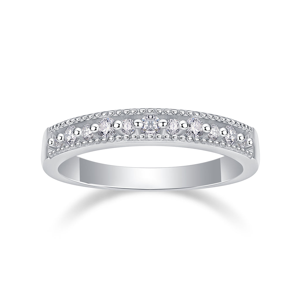 S925 Argent 2,5g Anneau en mousse de platine