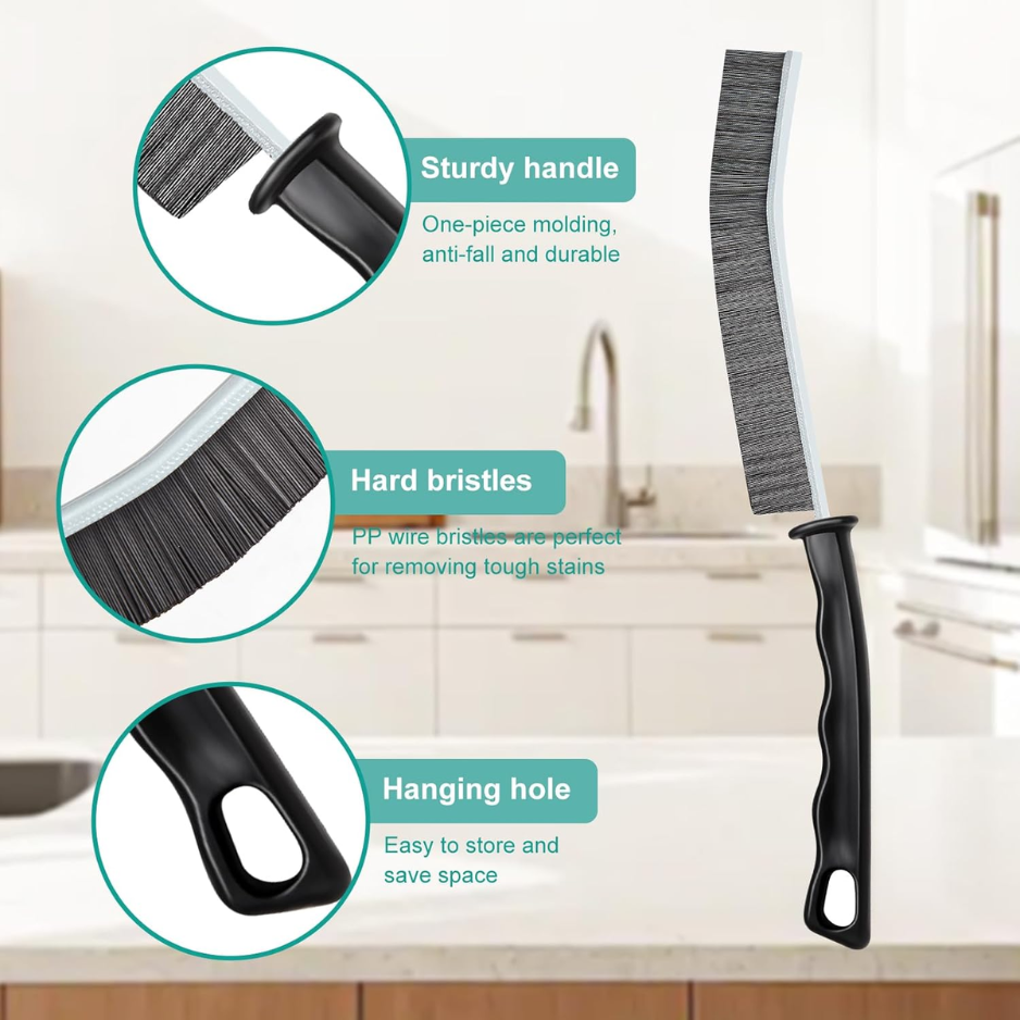 Set de brosses de nettoyage de crevasses à soie dure à 5 pièces - Brosses à écailles multifonctionnelles pour Ki
