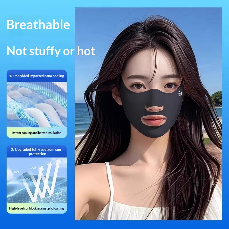Masque visage protecteur du soleil pour les femmes Protection complète contre les UV