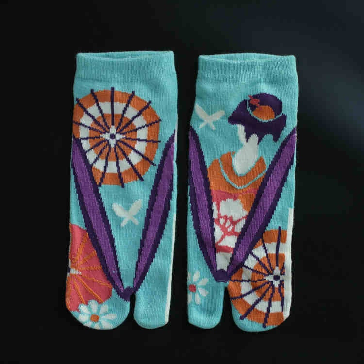 Chaussettes en coton à deux doigts pour hommes et femmes