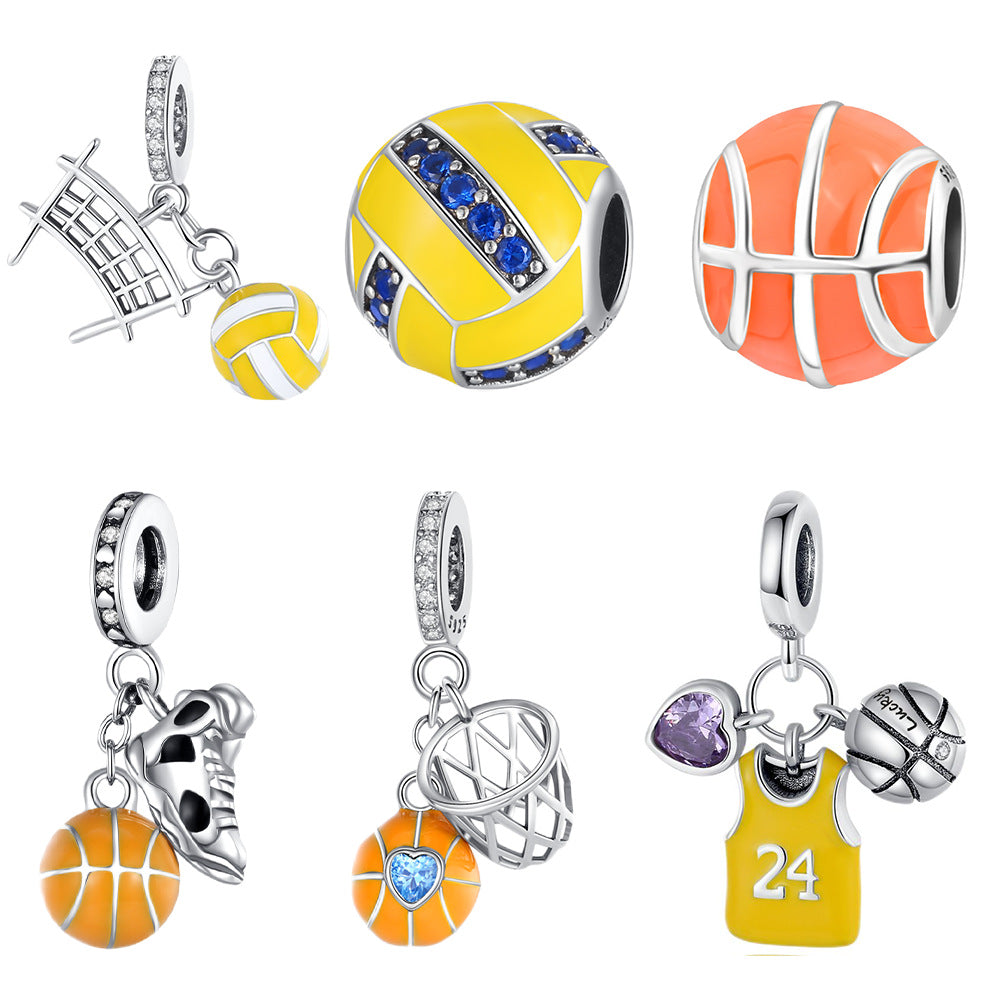 Volleyball et basketball sur le thème du sport
