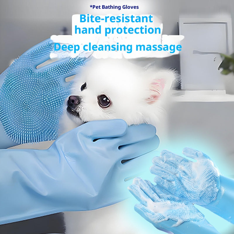 Jeu de gants de bain pour chiens
