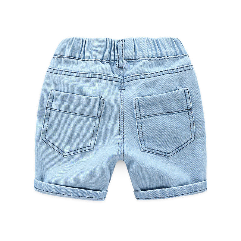 Short de plage Jeans Ripped pour garçons