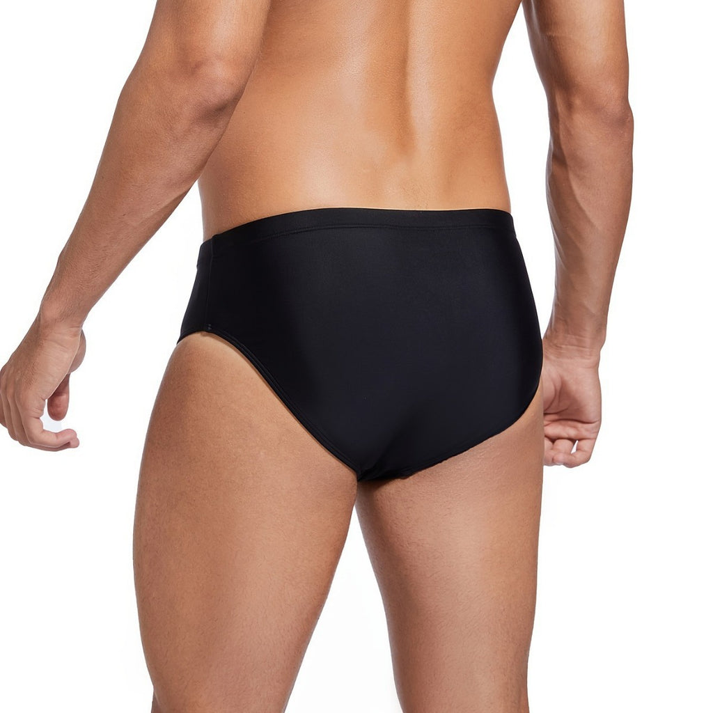 Hommes Low-rise Solid-color Trunks de bain brève