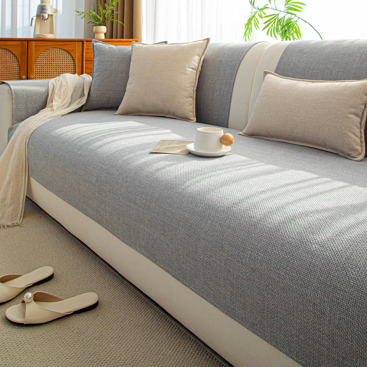 Japanese Style Faux Cotton Sofa Cushion