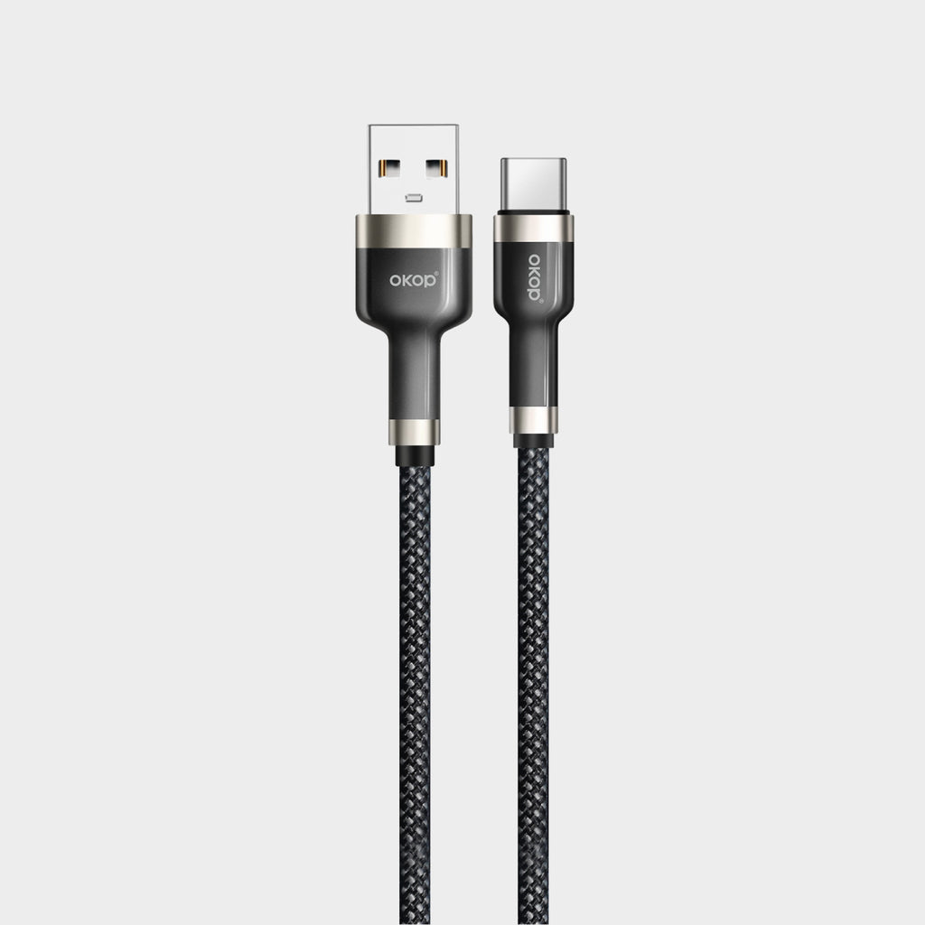 KP-318 Câble de données à charge rapide de 65W tressé Protection contre les surcharges durables Type-C Compatibl