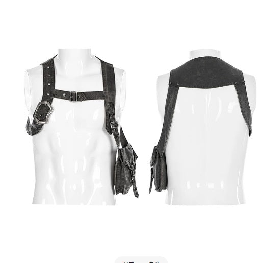 Rock Biker Suspendeurs de style post-apocalyptique