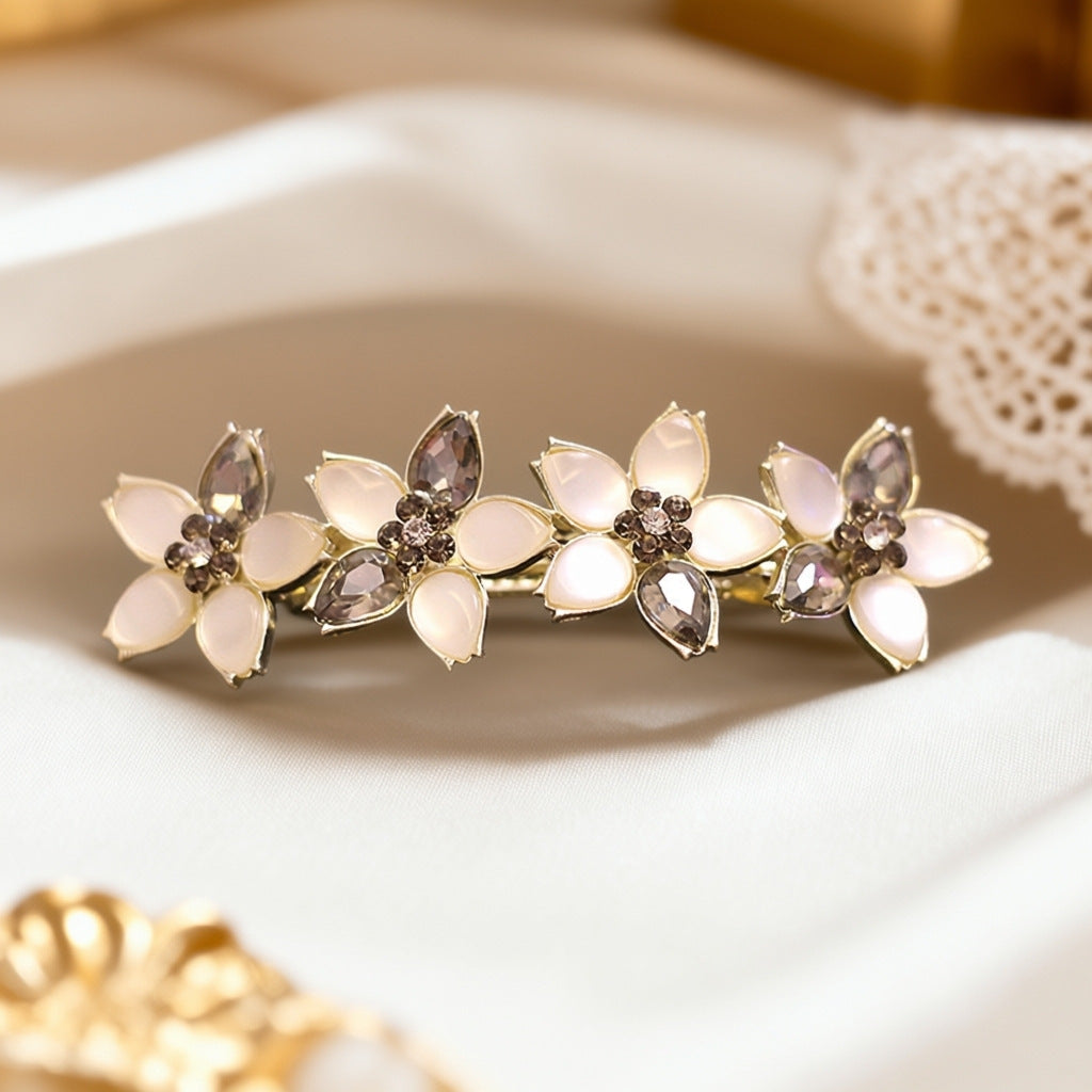 Gros et petits clips de printemps de style coréen avec des Strass