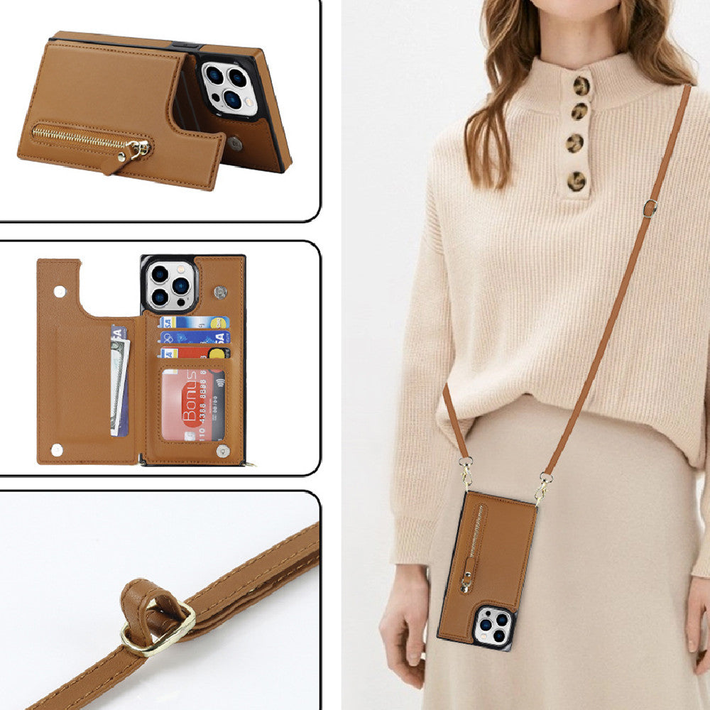 Sangle d'épaules transversales Flip Card Zipper Protection Shell