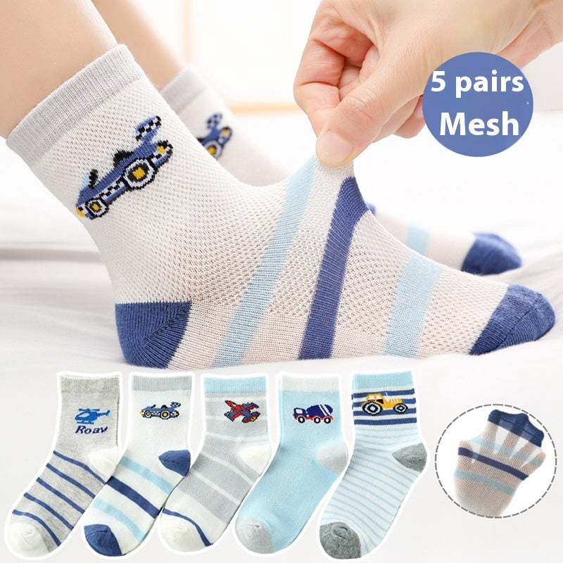 Chaussettes courtes en couleur solide pour enfants