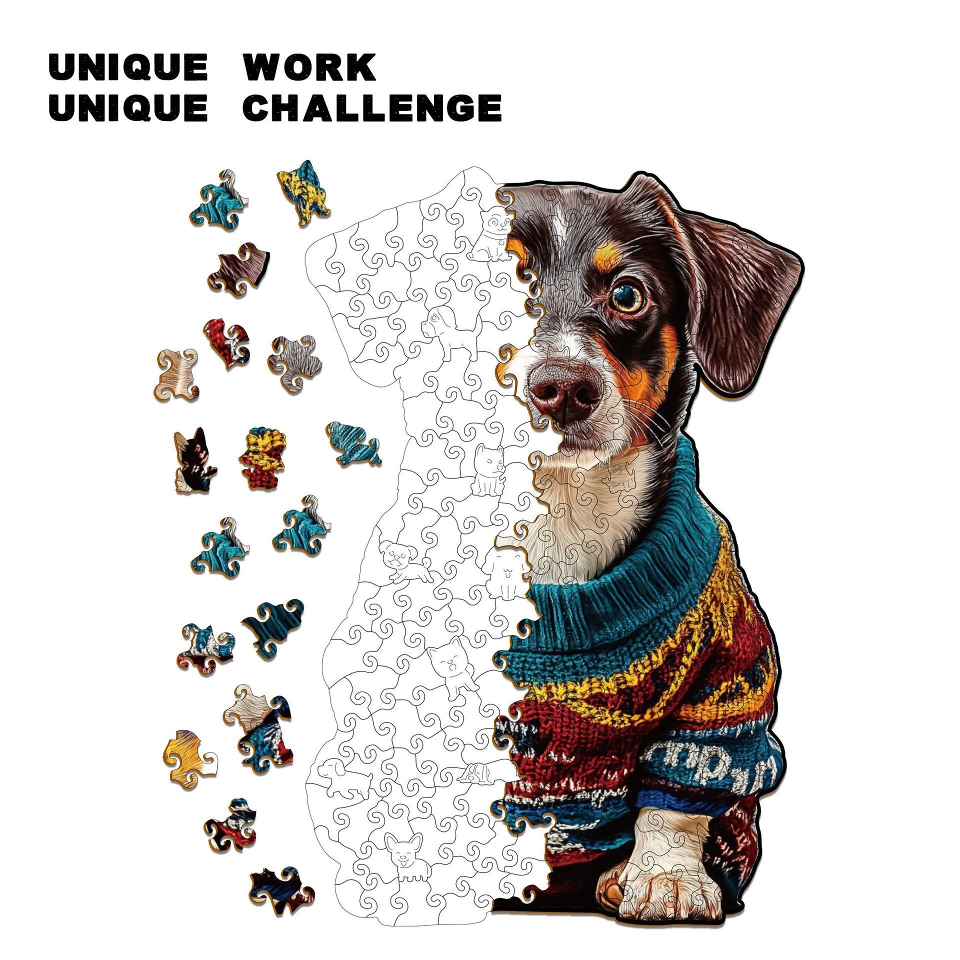Sausage Puzzle chien en bois Alien Puzzle Festival Puzzle cadeau Stress Relief Game