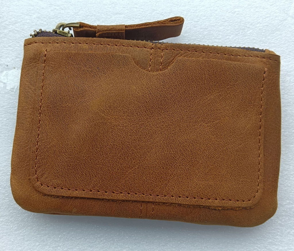 Rétro homme Crazy Horse Cuir Pièce Purse